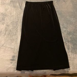 Black Velvet Maxi Skirt